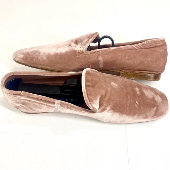 Vince Women Bray Velvet Smoking Slippers Flats Loafers Blush Pink Shoe sz 7.5 - Picture 9 of 17